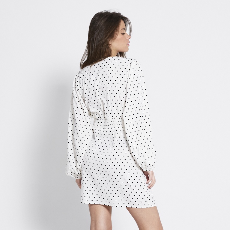 Smocked waist crepe dress "Gabby"